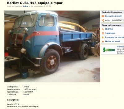 Berliet GLB1 4x4 SINPAR