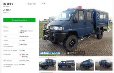 Camion bâché FIAT 4x4 Personnelcarrier SMT55 neuf (div4053) - 00.jpg